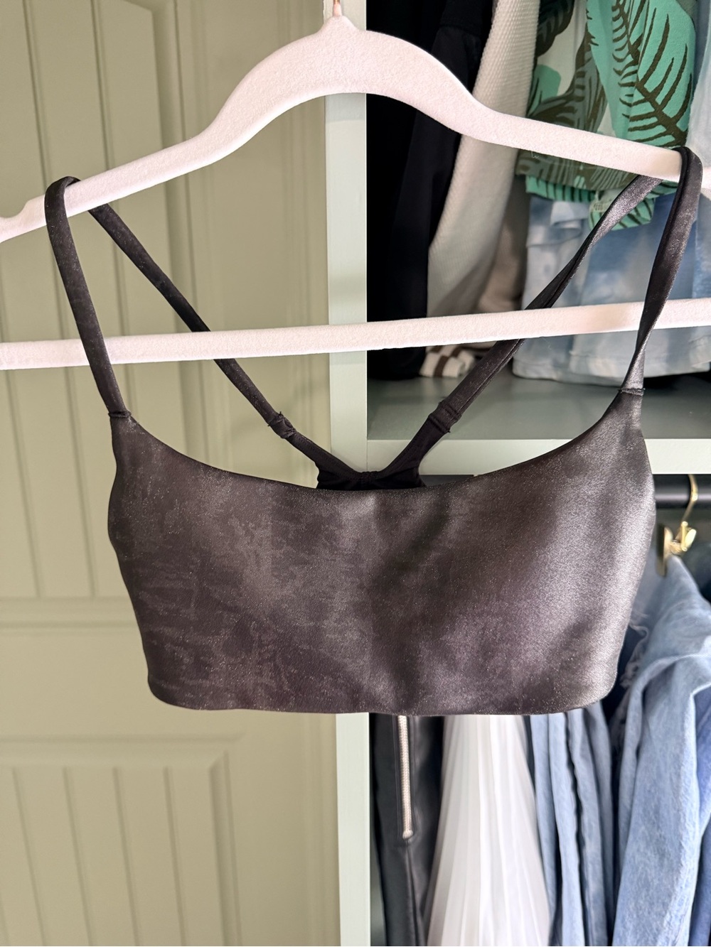 Lululemon Leather Black Bralette Top